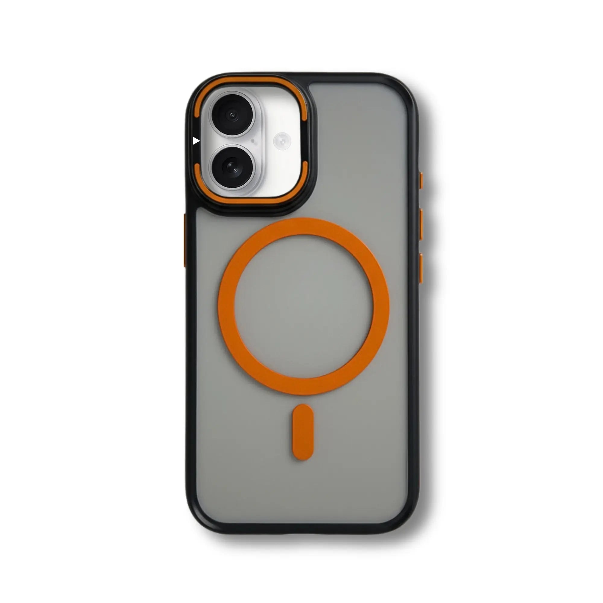 PantherSonic iPhone 17 Serie Hülle Schwarz Orange Matt Transparent