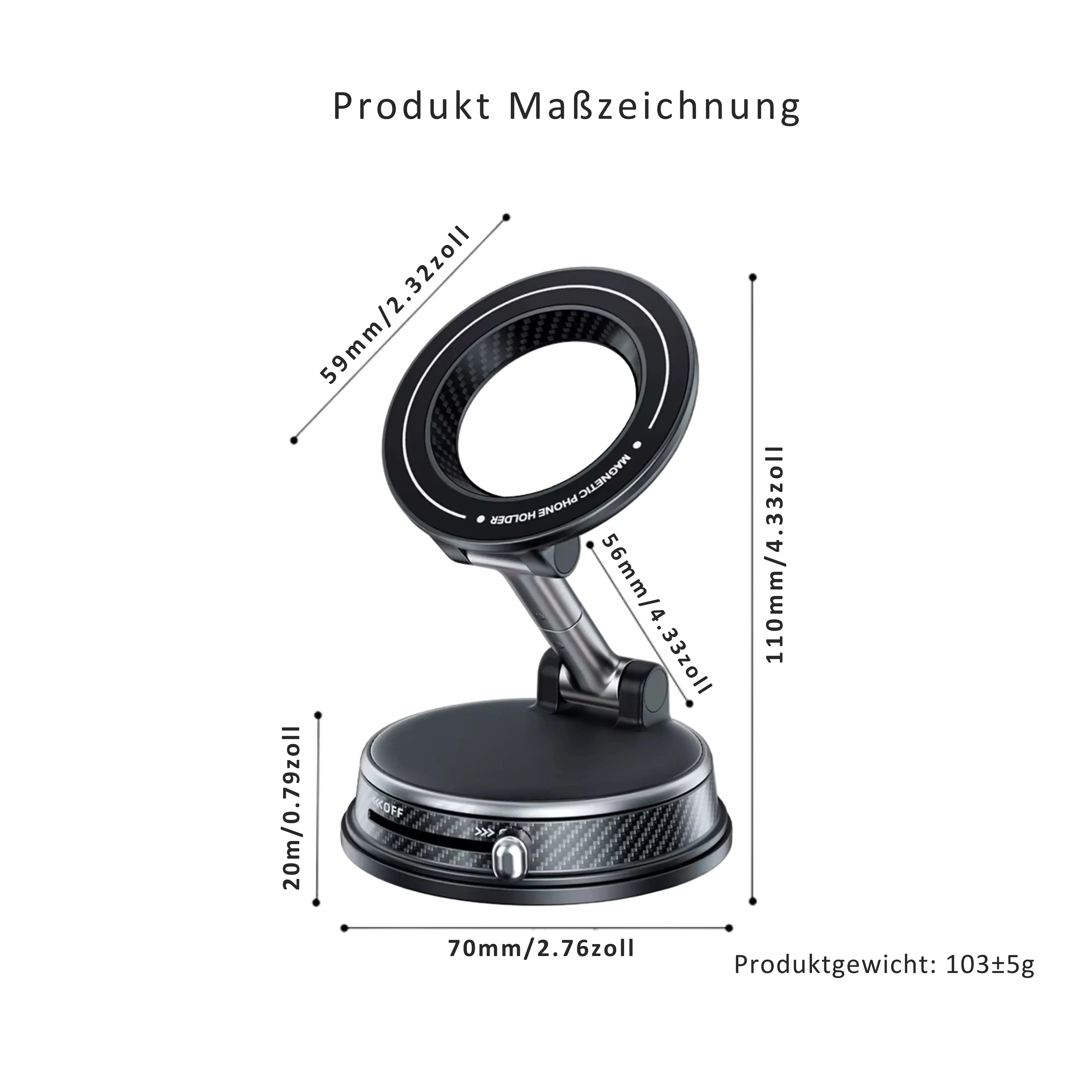 PantherSonic Magnetische Halterung Grau