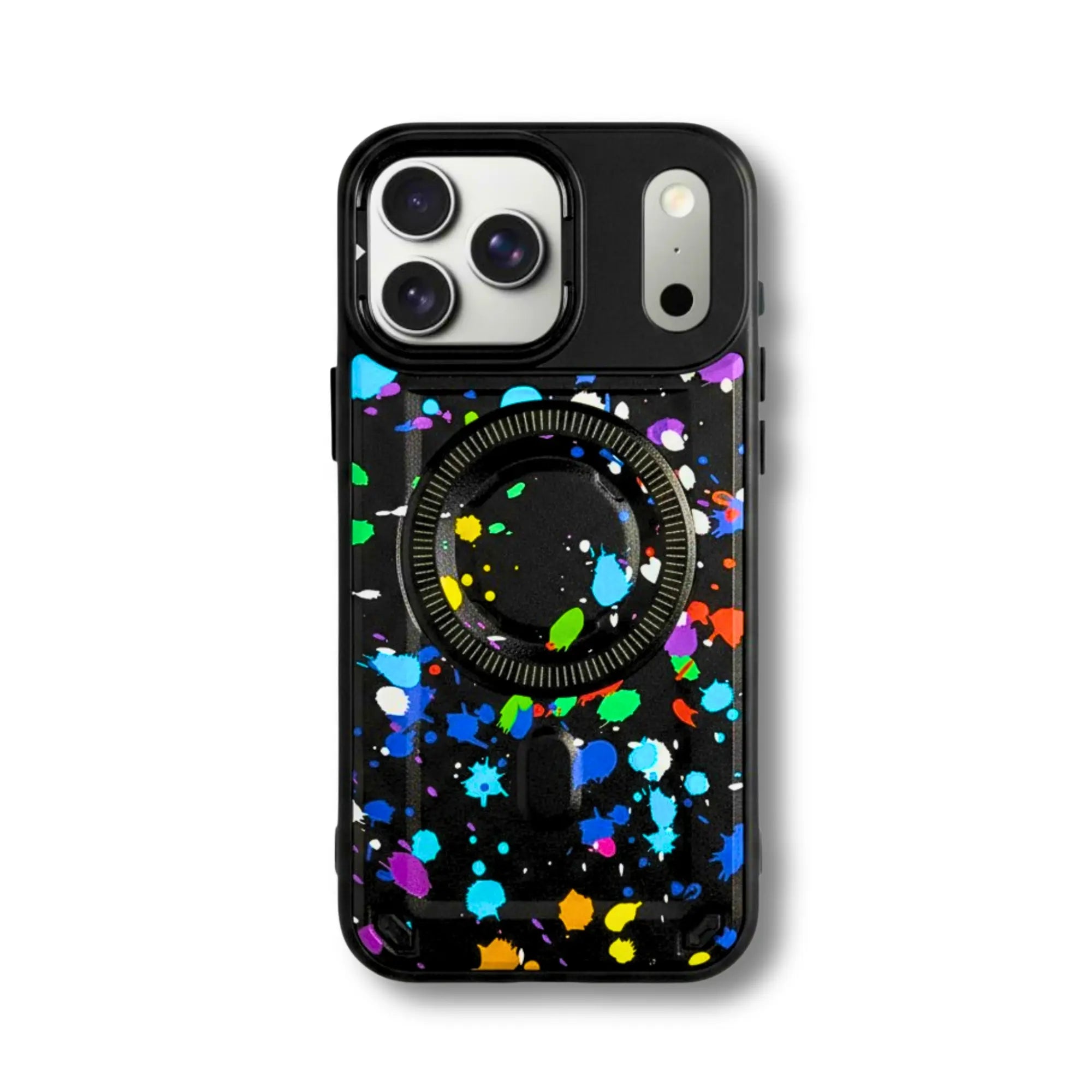 PantherSonic Schutzhülle für iPhone 17 Serie Farbspritzer Design