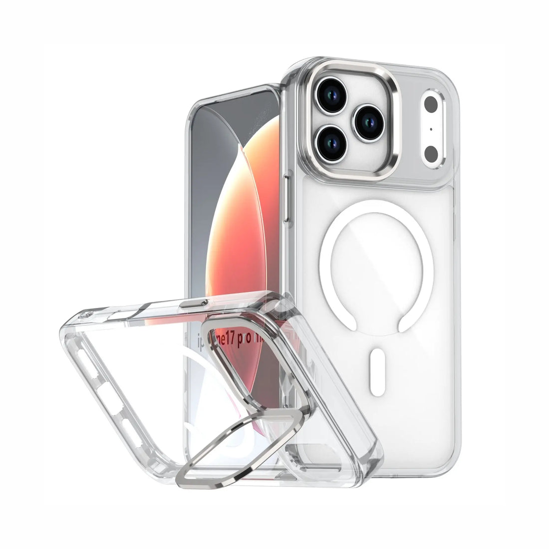 PantherSonic Schutzhülle für iPhone 17 Serie Transparent Weiß Design