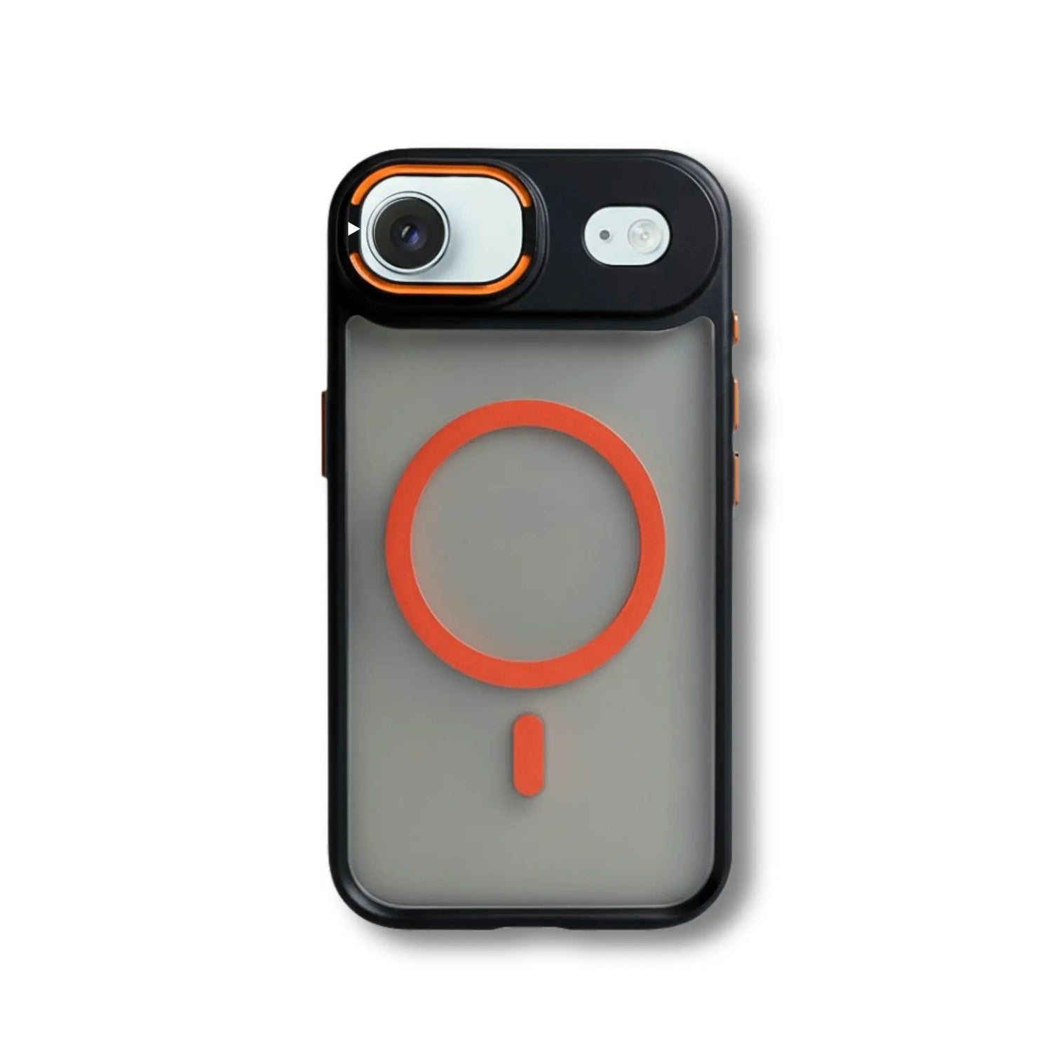 PantherSonic iPhone 17 Serie Hülle Schwarz Orange Matt Transparent
