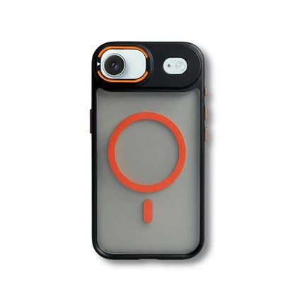 PantherSonic iPhone 17 Serie Hülle Schwarz Orange Matt Transparent