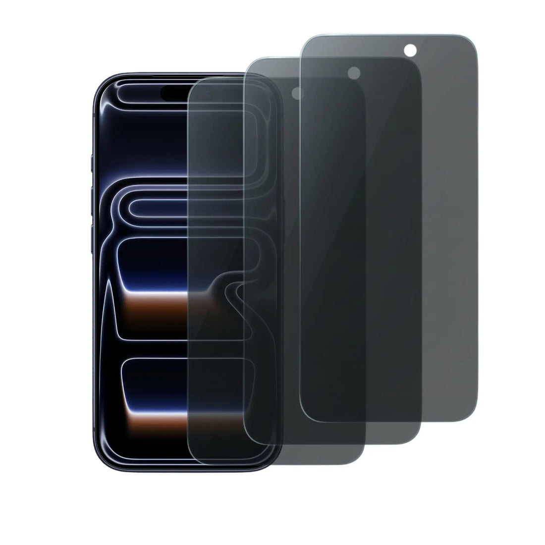 PantherSonic 3er Set Privacy Displayschutz Glas für iPhone 17 Serie