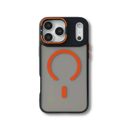 PantherSonic iPhone 17 Serie Hülle Schwarz Orange Matt Transparent