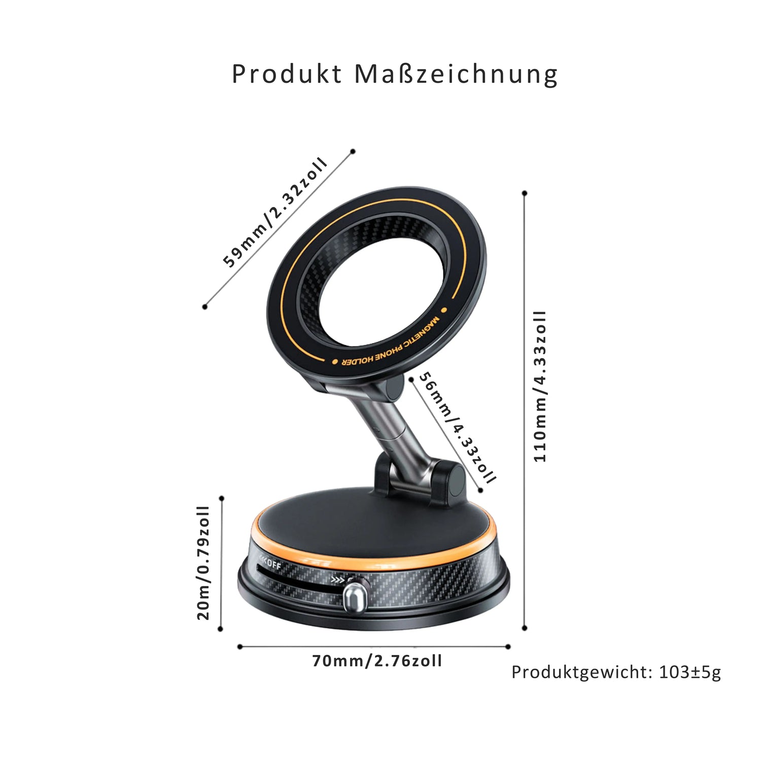 PantherSonic Magnetische Halterung Orange