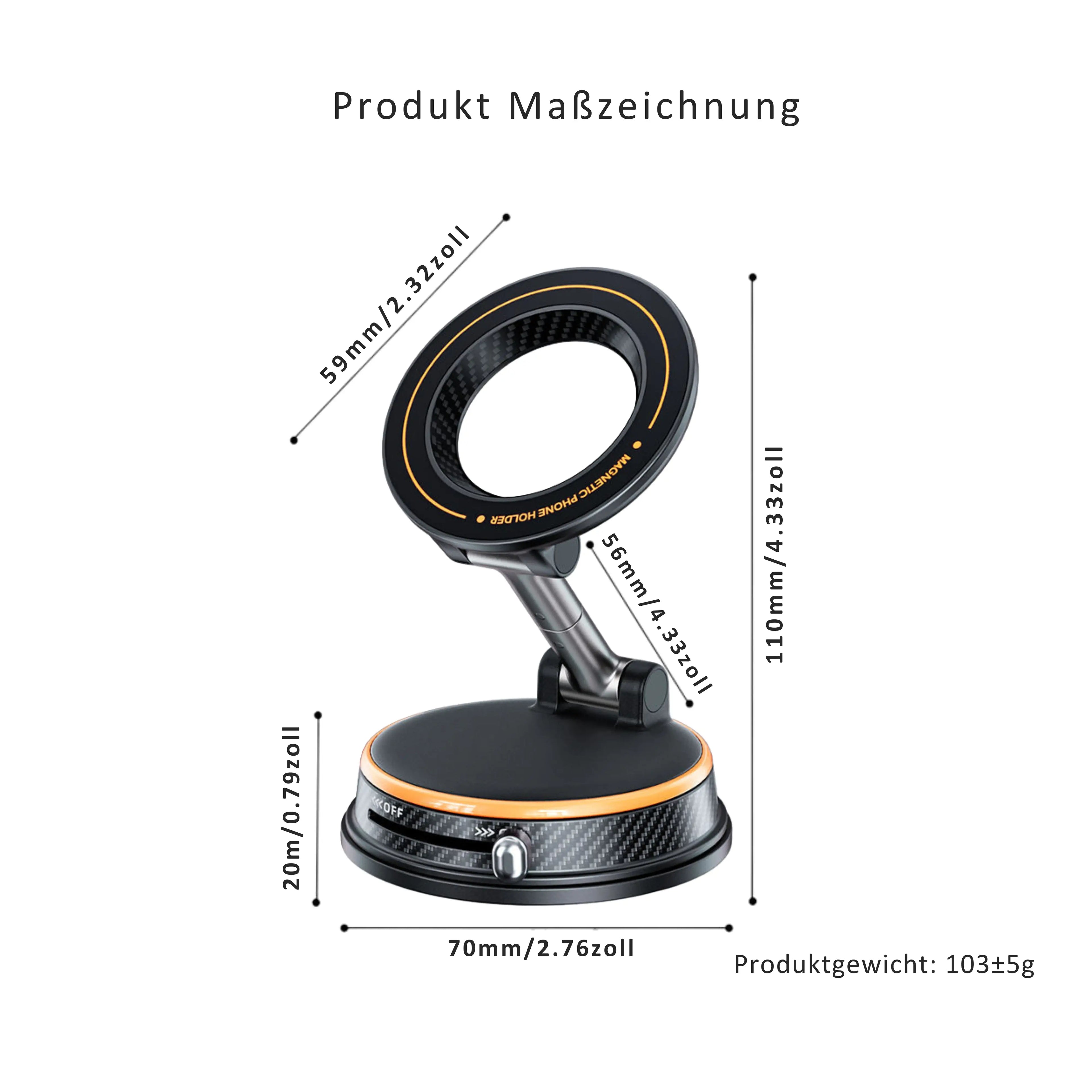 PantherSonic Magnetische Halterung Orange