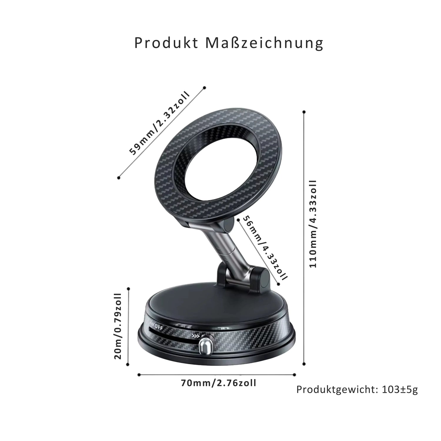 PantherSonic Magnetische Halterung Schwarz