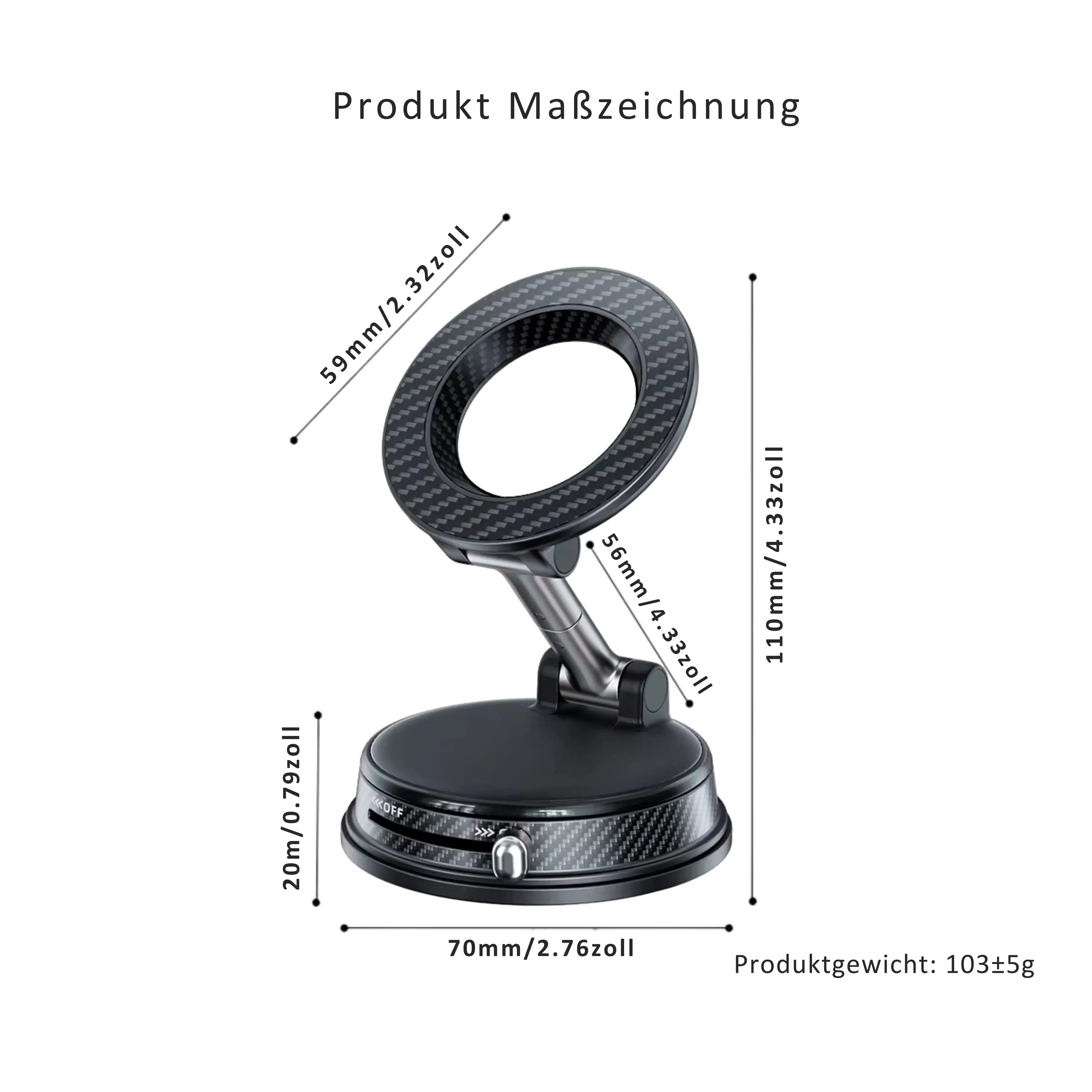 PantherSonic Magnetische Halterung Schwarz