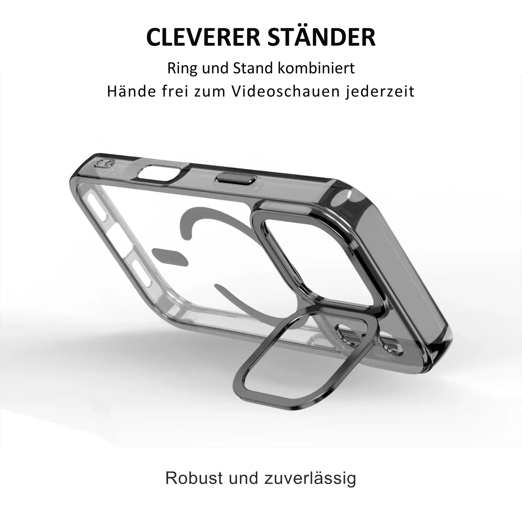 PantherSonic Schutzhülle für iPhone 17 Serie Transparent Grau Design