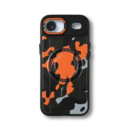 PantherSonic iPhone 17 Serie Hülle Camo Black Orange
